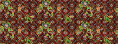 Renkli Bahar Teması eskiz kalıbı. Raster. Düz Çiçek Elementleri Tasarımı.