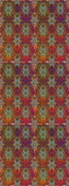 Sorunsuz çiçek desenli çiçekli, halk tarzında bırakır. Elle çizilmiş. Raster illüstrasyon.