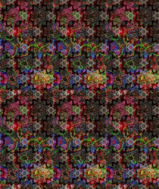 Çiçek. Raster illüstrasyonu. Siyah renklerde. Taslak dekoratif arka plan, çiçek mandala.