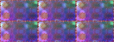 Raster illüstrasyonu. Raster deseni. Küçük çiçekteki sevimli çiçek deseni. Yumuşak, yaz çiçekleri menekşe ve mavi renklerde.
