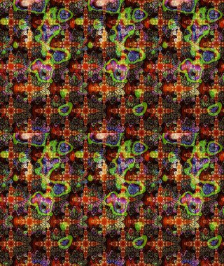 Vadinin çiçekleri kahverengi renklerde. Raster çiçek desenleri çiziyor..