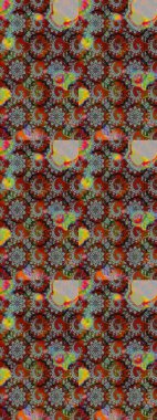 Küçük çiçekte hoş bir çiçek deseni var. Çiçeksel elementlerle süslenmiş zarif raster dokusu. Parlak çiçekli gri ve kahverengi renkler üzerine soyut çizim deseni.