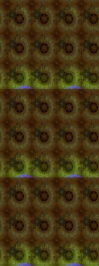 Çiçek izi. Çiçekler suluboya tarzında kahverengi ve yeşil renklerde. Suluboya çizim deseni.