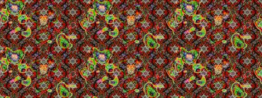 Renkli Bahar Teması eskiz kalıbı. Raster. Düz Çiçek Elementleri Tasarımı.