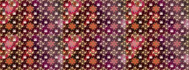 Raster güzel bir çiçek deseni çizmiş. Bahar mevsimi. Tatil havası. Nazik romantik baskı. Kahverengi renkte çiçekler.