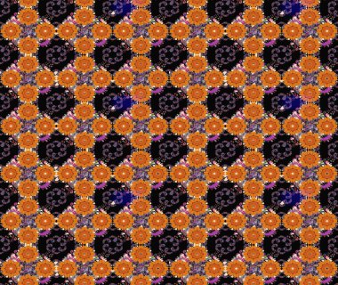 Renkli Bahar Teması eskiz kalıbı. Düz Çiçek Elementleri Tasarımı. Raster..