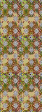 Yaz çiçekleri teması. El çizimi, soyut ve süslü elementler. Klasik çiçekler. Kahverengi ve gri renkler. Suluboya resim taklit Raster illüstrasyonu.