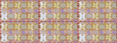 Çizgisiz desen. Şirin çiçekler. Raster Moda kumaş deseni.