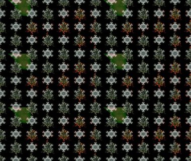 Siyah renkli çiçekler. Renkli Bahar Teması eskiz kalıbı. Asya tekstil tarzında. Çiçek desenli çizim. Raster illüstrasyonu. Düz Çiçek Elementleri Tasarımı.