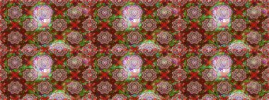 Güzel karalama çiçekleri olan kusursuz çiçek desenleri. Küçük çiçekteki sevimli çiçek deseni. Güzel kumaş deseni. Raster illüstrasyonu.