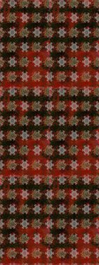 Tropik, dikişsiz çiçek deseni. Raster illüstrasyonu. Kahverengi ve gri renkte çiçekler.