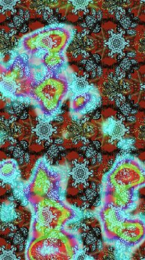 Çiçek deseni. Şatafatlı bahar bahçesi dokusu. Raster illüstrasyonu. Çiçek çizimi arkaplanı.