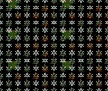 Siyah renkli çiçekler. Renkli Bahar Teması eskiz kalıbı. Asya tekstil tarzında. Çiçek desenli çizim. Raster illüstrasyonu. Düz Çiçek Elementleri Tasarımı.