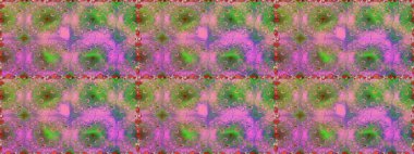 Renkli Bahar Temalı Kusursuz Arkaplan. Pembe ve yeşil renkli çiçekler. Düz Çiçek Elementleri Tasarımı. Raster illüstrasyonunda kusursuz çiçek deseni.