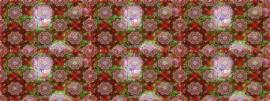 Güzel karalama çiçekleri olan kusursuz çiçek desenleri. Küçük çiçekteki sevimli çiçek deseni. Güzel kumaş deseni. Raster illüstrasyonu.