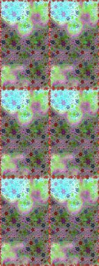 Tekrar eden çiçek arkaplanı, zarif yeşil ve nötr çiçek duvar kağıdı. Çiçek desenleri yeşil ve nötr renklerde, el yapımı papatyalar, papatyalar.