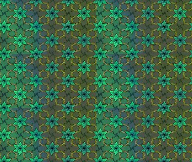 Anti-stres için soyut örnek sayfası. Raster illüstrasyonu. Yeşil ve mavi renklerde.