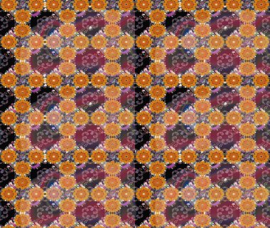 Şirin çiçek elementleri. Raster illüstrasyonu. Taslak desenli, modaya uygun kumaş deseni. Renkli Bahar Teması eskiz kalıbı. Düz Çiçek Elementleri Tasarımı.