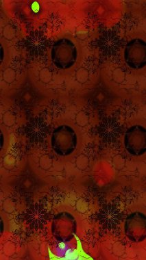 Kahverengi renkli çiçekler. Şatafatlı bahar bahçesi dokusu. Raster illüstrasyonu. Kahverengi renkte çiçek eskizi. Çiçek deseni.