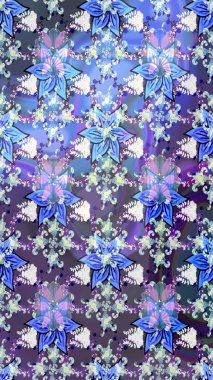 Mavi renklerde. Çiçek. Taslak dekoratif arka plan, çiçek mandala. Raster illüstrasyonu.