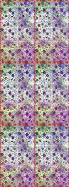 Tarafsız ve gri renklerde. Raster illüstrasyonunda kusursuz çiçek deseni. Güzel kumaş deseni. Raster illüstrasyonu.