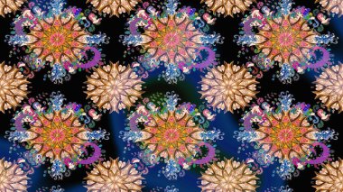 Çiçek desenli eskiz. Gömlek baskısı için çiçek boyası. Siyah renkte çiçekler.