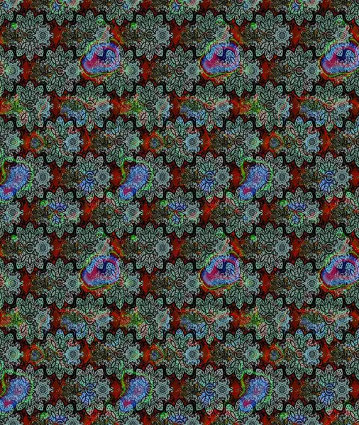 Eski usul. Raster illüstrasyonu. Tomurcukları çiçek olan sevimli bir çiçek deseni. Raster. Kumaş, tekstil, duvar kağıdı baskısı için. Taslak arkaplan.