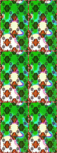 Yeşil ve nötr arkaplanda. Çocuksu tasarım. El çizimi çiçekli, pürüzsüz bir desen. Tekstil, kumaş, ambalaj, hatıra defteri için güzel çiçek arkaplanı..