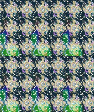 Raster illüstrasyonu. El çizimi. Çiçekler, dallar, bitkiler ve çiçekler. Güzel kumaş deseni.