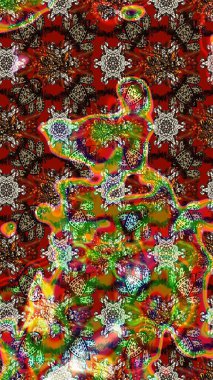 Çiçek deseni duvar kağıdı, desen dolguları ve web sayfası arka planı için kullanılabilir. Şekil verilmiş çiçeklerle eskiz deseni. Süslü zentangle çizim dokusu, soyut çiçeklerle süslenmiş..