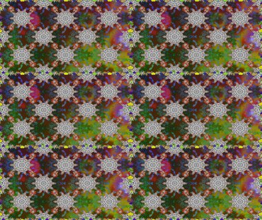 Raster illüstrasyonu. Tekstil ya da kitap kapakları, imalat, duvar kağıtları, baskı, hediye paketi ve yapıştırma kitabı için çiçeksiz arka plan. Küçük ölçekli çiçeklerdeki basit sevimli desen.