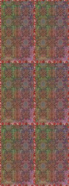 Raster illüstrasyonu. El çizimi çiçekli, soyut, pürüzsüz desen. Kahverengi ve bej renkli çiçekler.