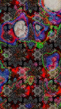 Siyah çiçekli bahar çiçekleri. Küçük renkli çiçekler. Küçük çiçekte güzel bir desen. Moda baskıları için zarif bir şablon. Motley illüstrasyonu.