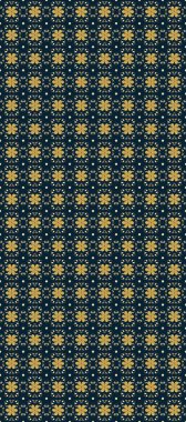 Senin tasarımın için, duvar kağıdı. Altın desenli mavi, bej ve sarı renklerde altın çiçekli desenler. Altın rengi, kusursuz çizim. Raster geometrik arkaplanı.