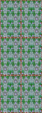 Çiçekli, suluboya desenli kusursuz çiçek deseni. Düz Çiçek Elementleri Tasarım Raster illüstrasyonu. Yeşil ve nötr renkte çiçekler. Renkli Bahar Temalı Düz Arkaplan.