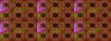 Kahverengi renkte çiçekli çiçek deseni. Suluboya tarzında kahverengi renkte çiçekler.