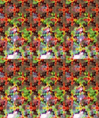 Güzel kumaş deseni. Raster illüstrasyonundaki çiçek desenli çizim. Raster illüstrasyonu. Kırmızı renklerde.