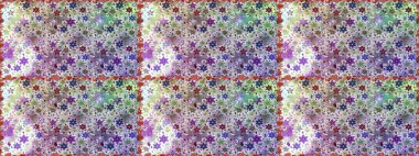 Eski usul. Raster illüstrasyonu. Renkli desenli kusursuz desenli, nötr ve gri çiçekli ve dekoratif elementli. Kusursuz bir geçmişi var. Kumaş, tekstil ve duvar kağıdı baskısı için..