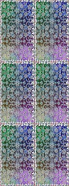 Raster illüstrasyonunda kusursuz çiçek deseni. Renkli Yaz Temalı Kusursuz Arkaplan. Gri renkli çiçekler. Düz Çiçek Elementleri Tasarımı.