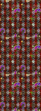 Raster illüstrasyonundaki çiçek desenli çizim. Suluboya tarzında renkler üzerine çiçekler.