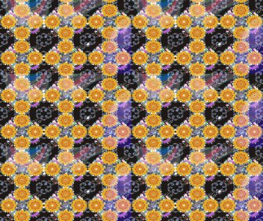 Sarı renkte şirin çiçekler. Raster illüstrasyonu. Küçük çiçekli basit bir çiçek çizimi. Moda baskısı, albüm, ambalaj kağıdı, duvar kağıdı için zarif dekoratif süslemeler..