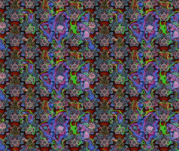 Tarafsız renklerde çiçekler. El çizimi çiçekli soyut çizim kalıbı. Raster illüstrasyonu.