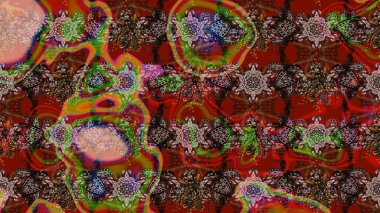 Raster. Renkli Bahar Teması eskiz kalıbı. Düz Çiçek Elementleri Tasarımı.