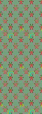 Düz Çiçek Elementleri Tasarımı. Güzel çiçek deseni. Yeşil renkli çiçekler. Renkli Bahar Teması çizim şablonu.