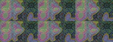 Çiçekli karalama şeklinde Raster çiçek deseni. Yeşil ve gri renkli çiçekler. Nazikçe, güzel çiçek arkaplanı..