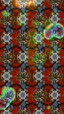 Modern, kahverengi ve kırmızı raster arka plan duvar kağıdı çizimi, klasik çizgili desenli desenli çiçekler, çiçekli süsler. Çiçekli el çizimi çizimi deseni.