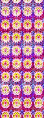 Ultraviyole kumaş deseni. Raster illüstrasyonu. Çizim kalıbı. Organik motif arkaplanı.