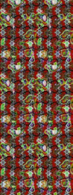 Sevimli çiçek raster deseni. Kırmızı ve kahverengi renkte çiçekler. Düz Çiçek Elementleri Tasarımı. Renkli Bahar Teması çizim şablonu.