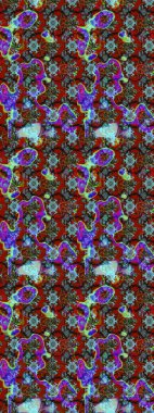 Düz Çiçek Elementleri Tasarımı. Raster Modaya uygun kumaş deseni. Renkli Bahar Teması eskiz kalıbı. Mavi ve kırmızı renkli şirin çiçek deseni.