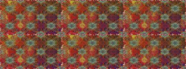 Kahverengi renklerde bahar çiçekleri. Raster çiçekleri klasik tarzda çizilmiş. Raster illüstrasyonu. Çiçekli, pürüzsüz desen.